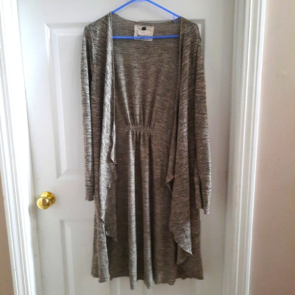 CUPIO Cascade Open Front Duster Cardigan L - Picture 2 of 8